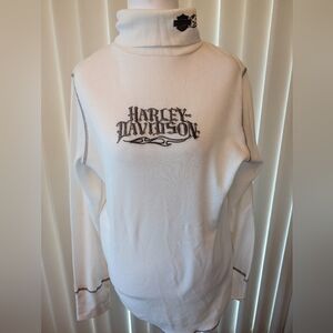 Harley-Davidson White Turtleneck Lightweight Thermal